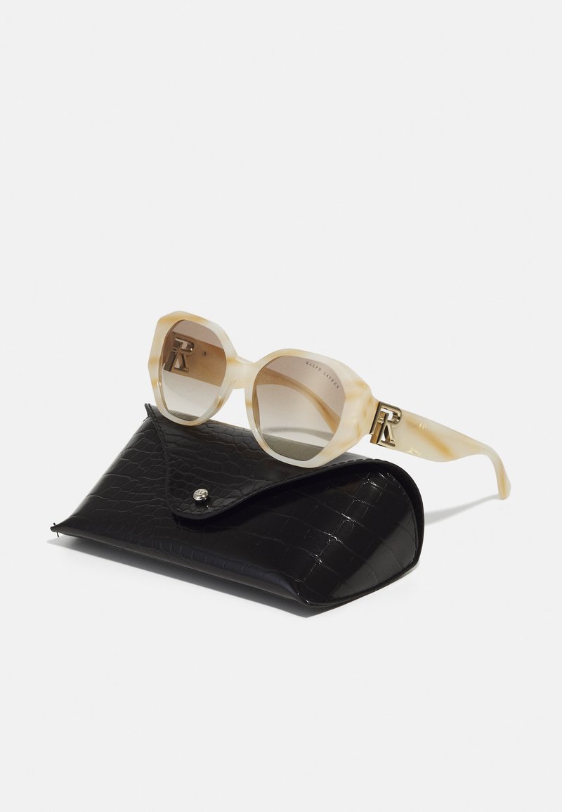 Ralph Lauren Cream Gradient Cat-Eye Sunglasses with Gold Logo Ralph by Ralph Lauren Sunglasses 4004 101/13 Gold Cream  main image 2