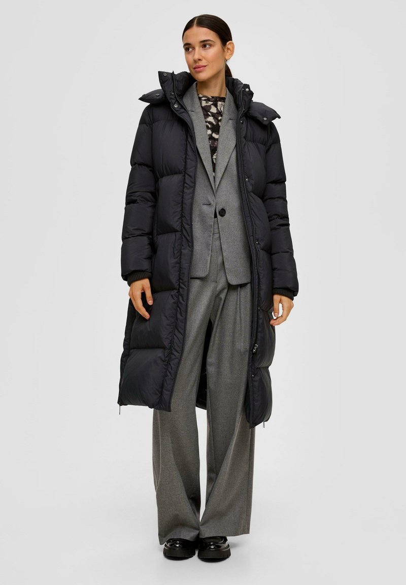 s.Oliver BLACK LABEL MIT STEPPUNG - Sulemantel - dunkelgrau