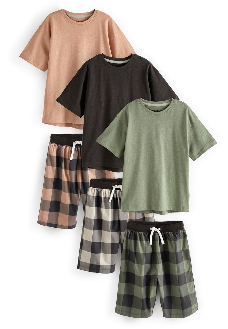 Next CHECK 3 PACK STANDARD - Yöasusetti - black khaki blush