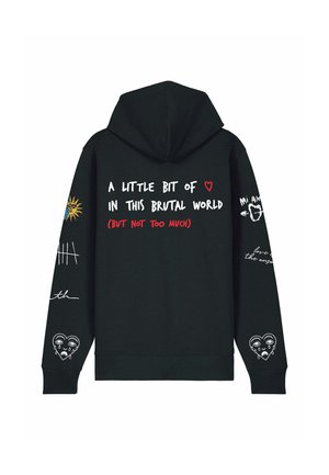 BRUTAL TATTOO EMBROIDERY UNISEX ZIPPED  - Zip-up sweatshirt - black