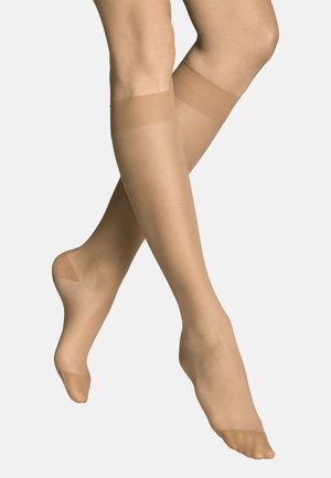 INVISIBLE 15 DEN COMPRESSION KNEE-HIGH - MADE IN GERMANY - Kniestrümpfe - almond