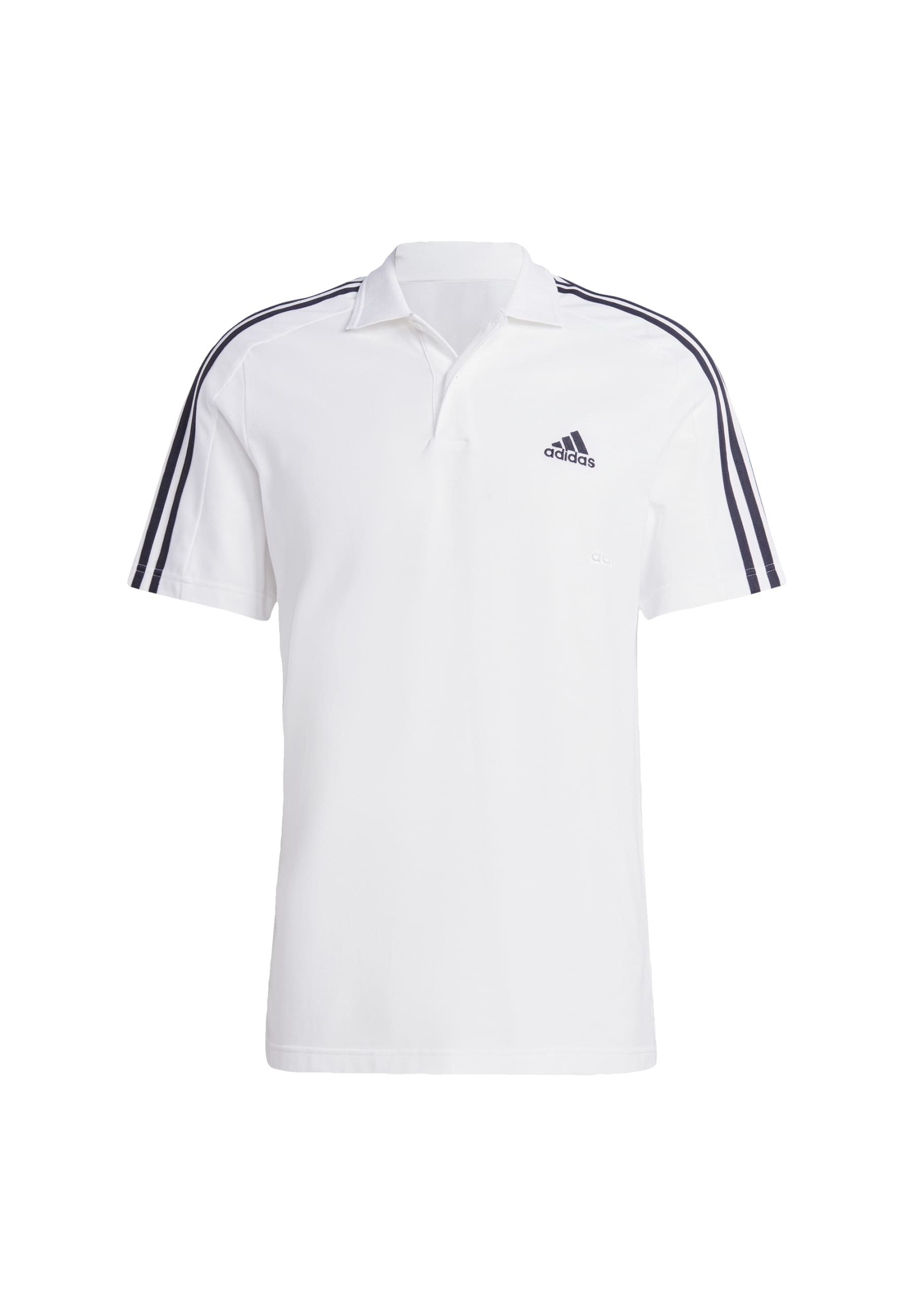 adidas Sportswear ESSENTIALS EMBROIDERED SMALL LOGO - Poloshirt - white  black/wit - Zalando.nl
