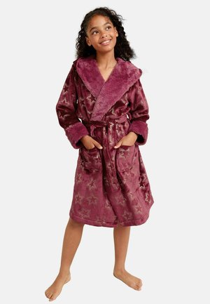 SOFT TOUCH METALLIC - Bademantel - berry red