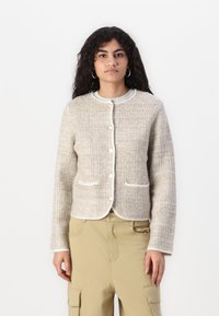 Abercrombie & Fitch Novelty Button Tweed-Inspired Sweater Jacket - Overgangsjakke - neutral melange
