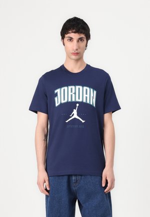 CITY CREW - Print T-shirt - midnight navy/white
