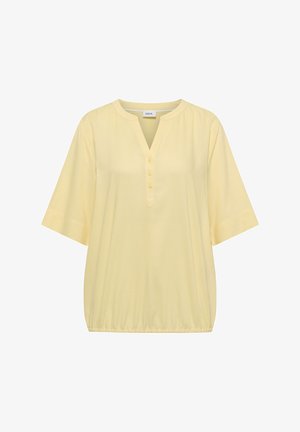 Cecil, KURZARM BLUSE MIT SPLIT NECK - Blouse - light buttermilk yellow