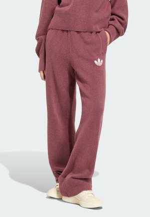 adidas Originals, ESSENTIALS KNIT PANTS - Pantaloni sportivi - burgundy