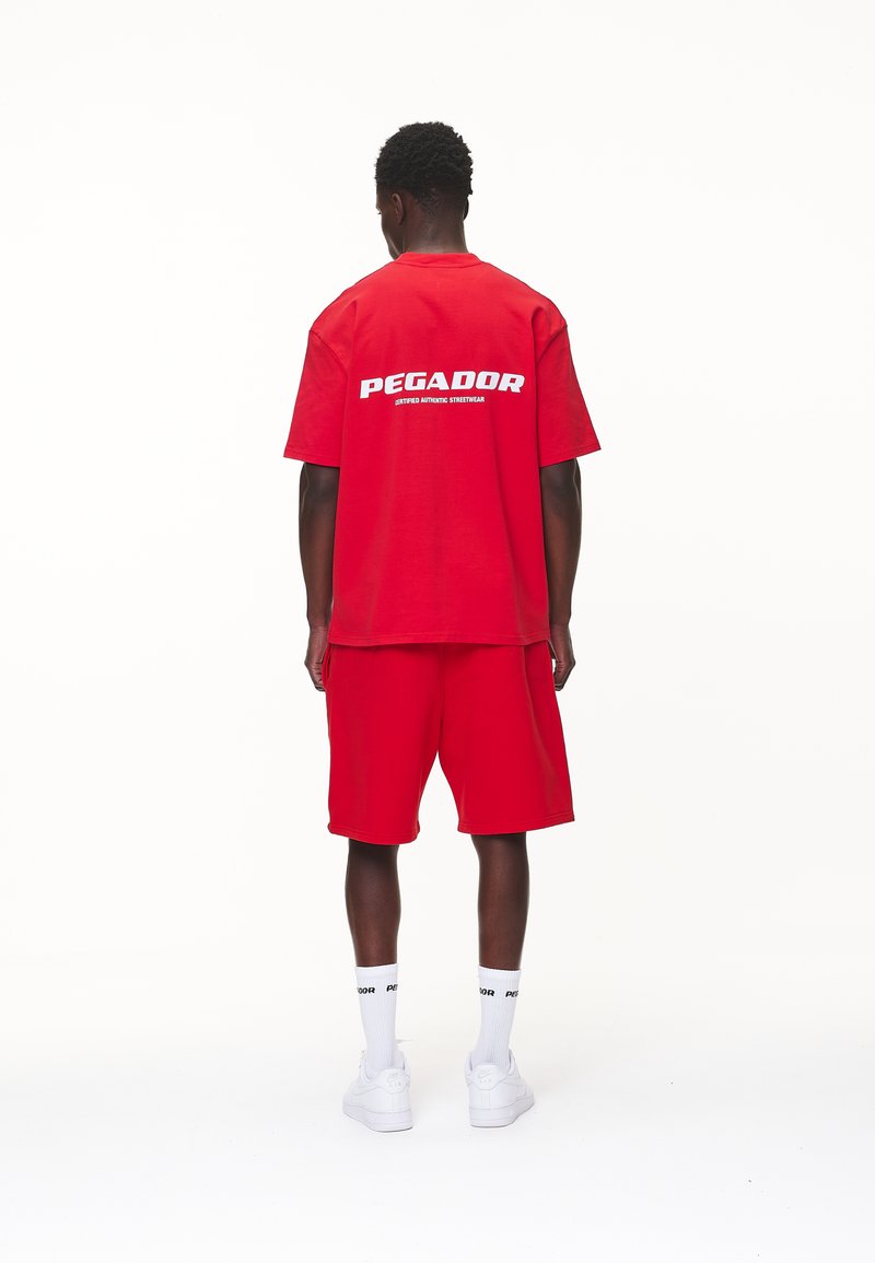 Pegador - COLNE LOGO TEE - Triko s potiskem - washed red, Zvětšit