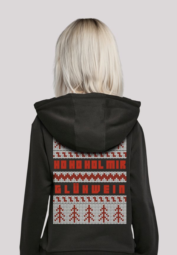 WEIHNACHTEN HO HOL MIR GLÜHWEIN - Kapuzenpullover - schwarz