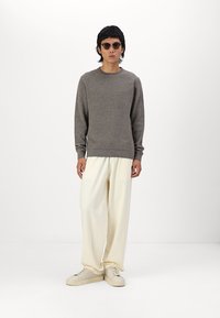 Selected Homme SLHROSS STRUCTURE CREW NECK - Džemperis - asphalt
