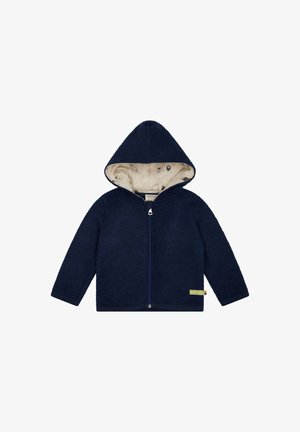 Marine fleece zip-up hoodie met een gevoerde binnenkant met dierenillustraties. Inclusief een capuchon en zijzakken voor extra functionaliteit.