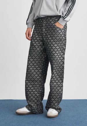 MONOGRAM PANT - Tiesaus kirpimo džinsai - black