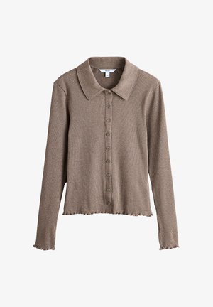 Next, REGULAR FIT - LONG SLEEVE BUTTON THROUGH - Gilet - taupe