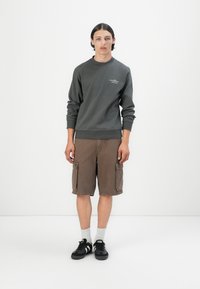 Jack & Jones PREMIUM JPRBLACHAD BRANDING CREW NECK - Sweatshirt - volcanic ash