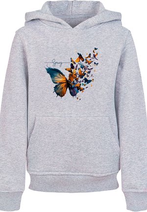 SCHMETTERLING FRÜHLING UNISEX - Sweat à capuche - heather grey