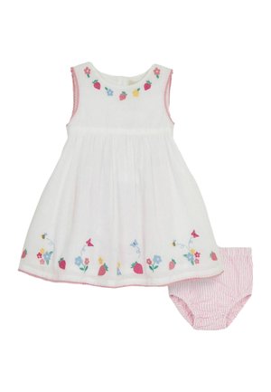 SEASHELL EMBROIDERED REGULAR FIT - Jurk - white strawberry