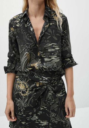 Button-down blouse - black