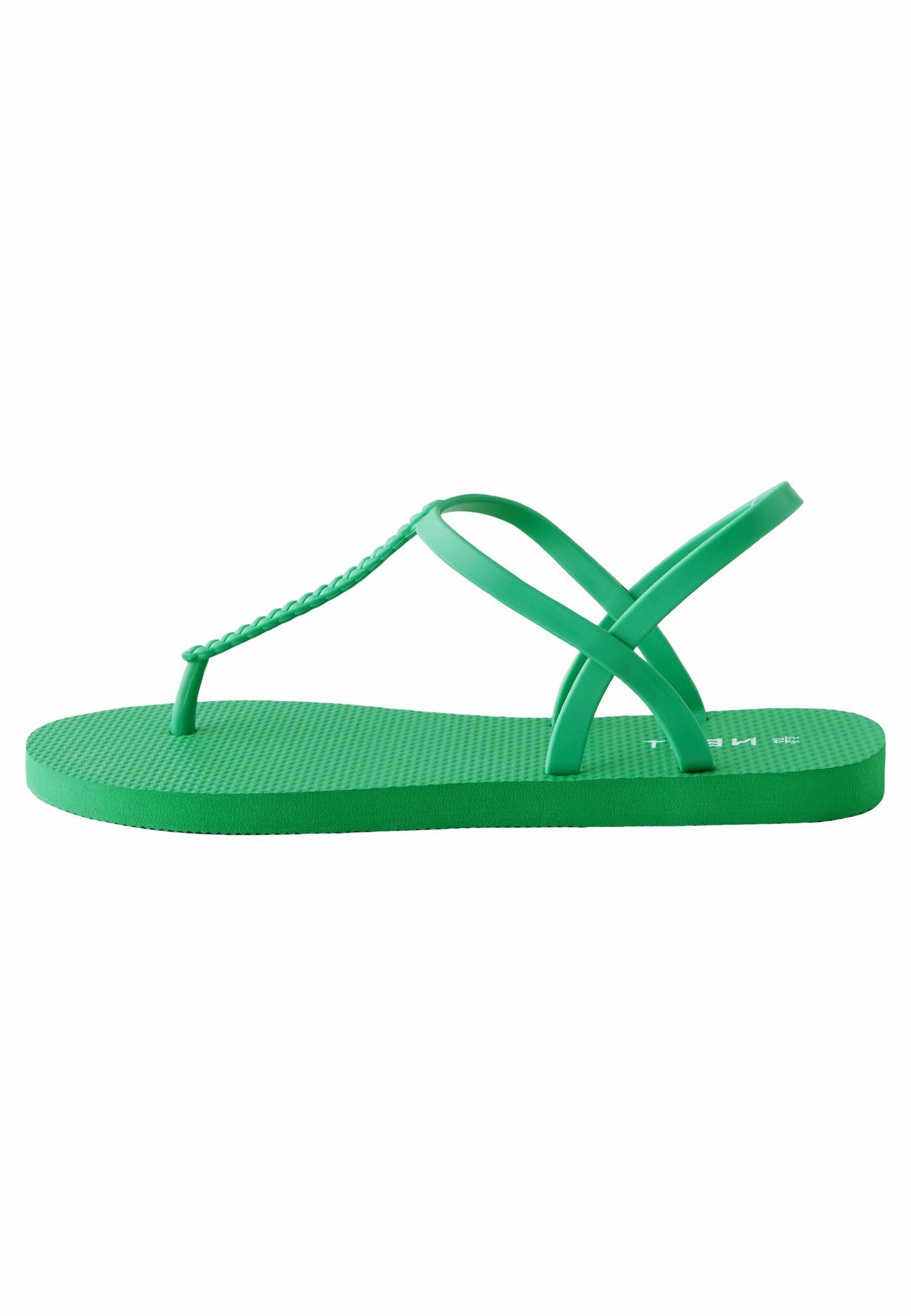 Next REGULAR FIT BEACH PLAITED Sandalias de dedo green/verde