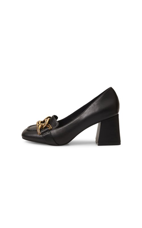 Escarpins Bata à Pois Avec Fourrure Rase - Noir Et Blanc - Talons Aiguilles - Taille 40 - Occasion Très Bon état