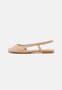 Nizki salonarji z odprto peto - beige