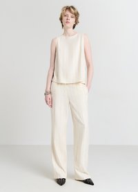 Calliope STRAIGHT  - Pantalon classique - var ecru chiaro