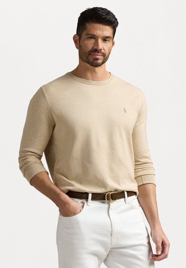 COTTON CREWNECK SWEATER - Jumper - dune melange