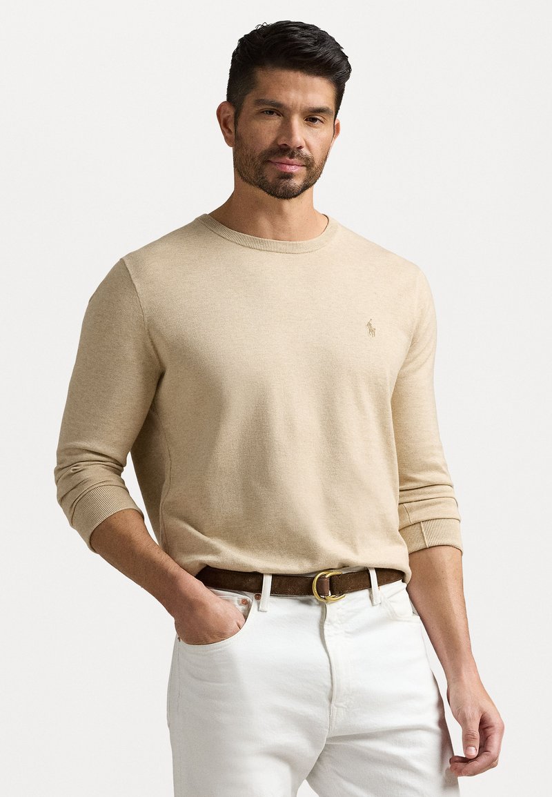 Polo Ralph Lauren Big & Tall - COTTON CREWNECK SWEATER - Strikkegenser - dune melange, Forstørre