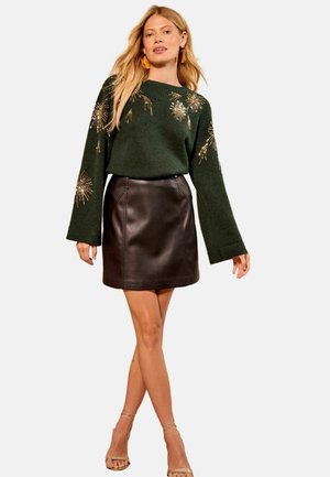 Neule - forest green sequin