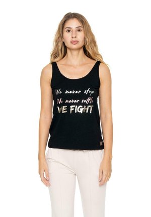 LEONE 1947, T-SHIRT - Haut - black-light grey solid