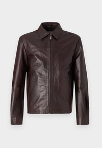 LUKE JACKET DISTRESSED - Leather jacket - napa wine