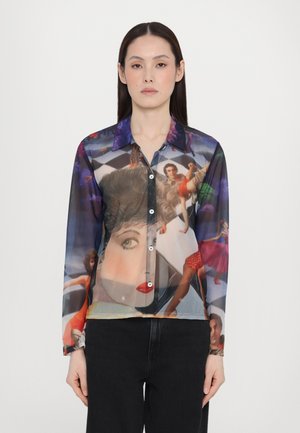 SHEER SHIRT - Button-down blouse - multi coloured