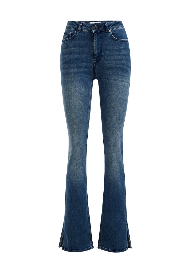 WE Fashion Bootcut jeans blauw denim/bluedenim