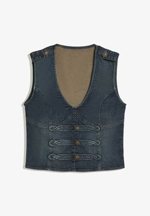 Bershka, WAISTCOAT - Blouse - blue denim