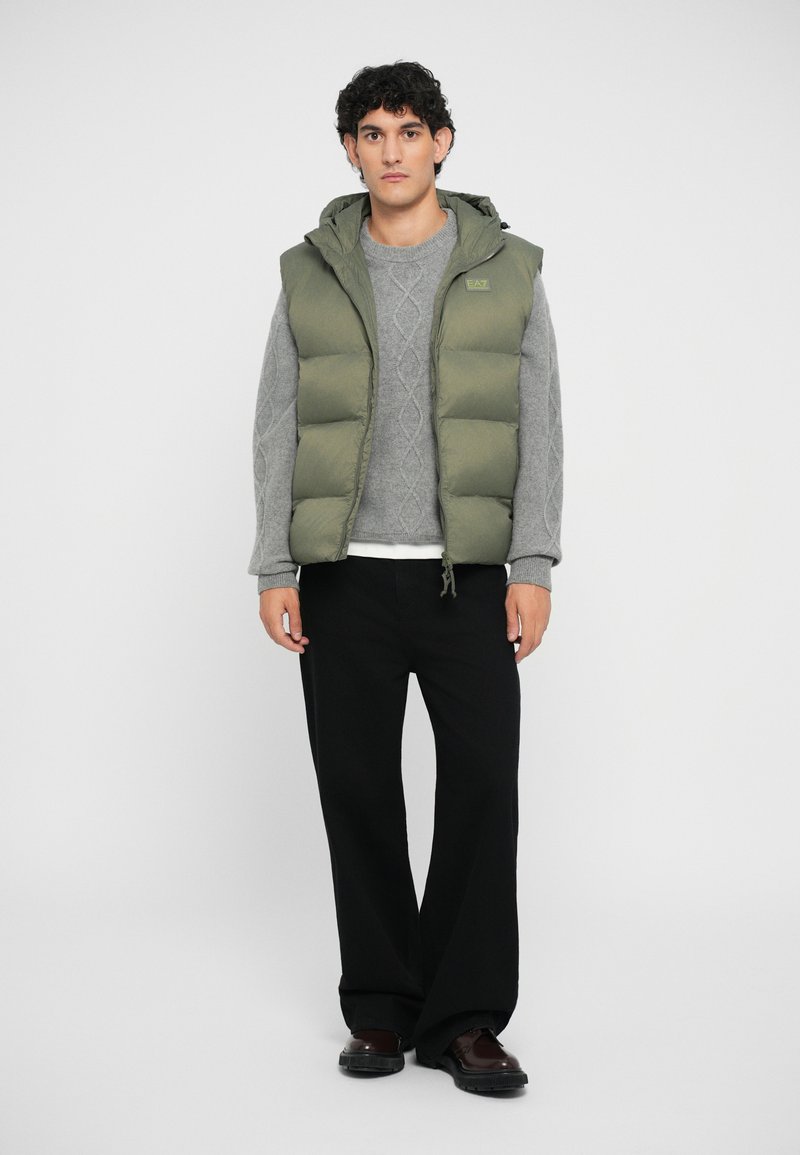 Gilet De Pêche AFTCO Homme Taille M - Vert/gris - Sans Manches, Fermeture éclair - Occasion