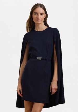 BELTED CAPE GEORGETTE COCKTAIL DRESS - Kokteilinė suknelė / vakarėlių suknelė - lighthouse navy