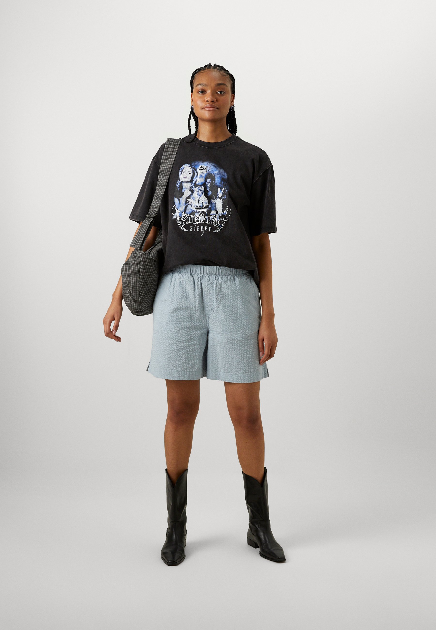 売れ筋商品|||アディダスオリジナルス Tシャツ レディース トップス BUFFY TEE  - Print T-shirt - black adidas Originals BUFFY TEE - Print T-shirt - black - Zalando