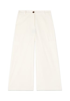 Oltre, PANTALONI CARGO CROPPED - Cargobukser - bianco