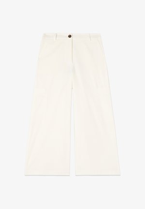 Oltre, PANTALONI CARGO CROPPED - Pantalones cargo - bianco