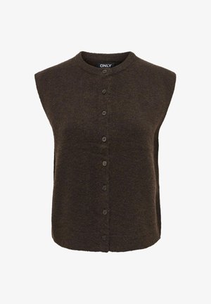ONLY, ONLSIMONI VEST KNT NOOS - Veste sans manches - coffee bean