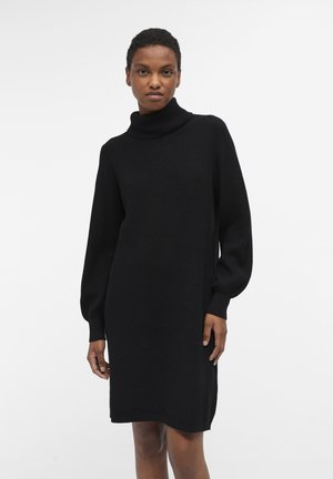 MALENA ROLLNECK  - Pletené šaty - black