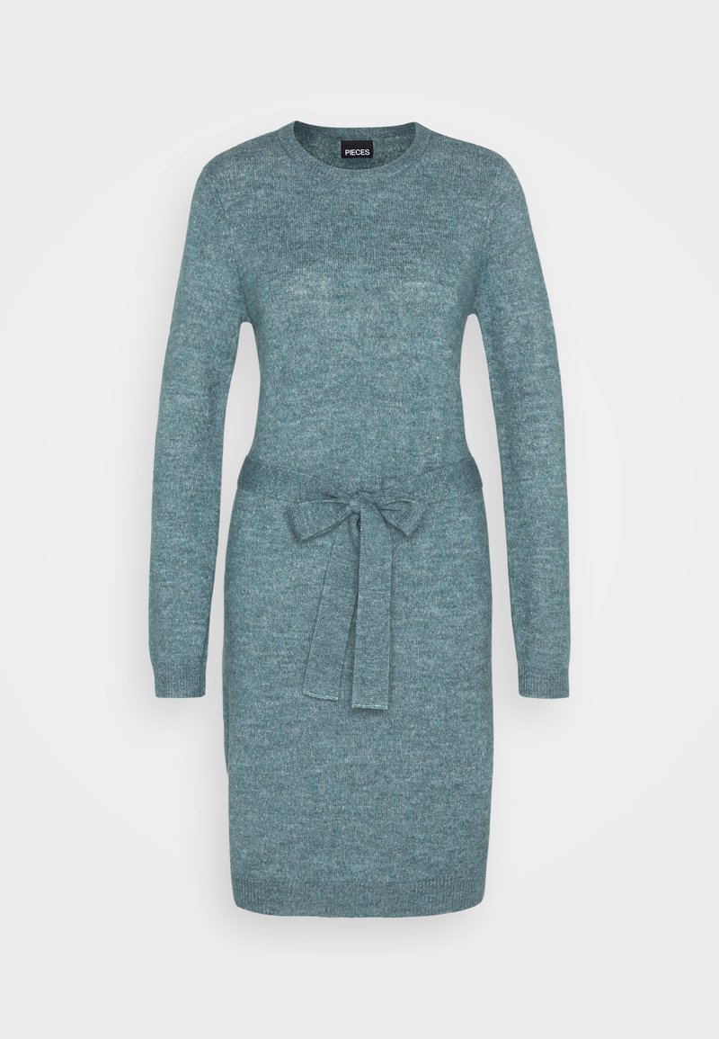 Pieces Gebreide jurk petrol