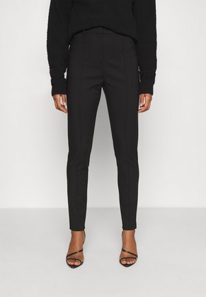 DRESSED SLIM PANTS - Trousers - black