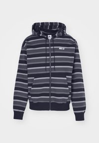 STRIPES - Bluză de molton cu fermoar - cool grey anthracite white
