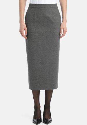 FAGNANO - Uska suknja - grigio melange