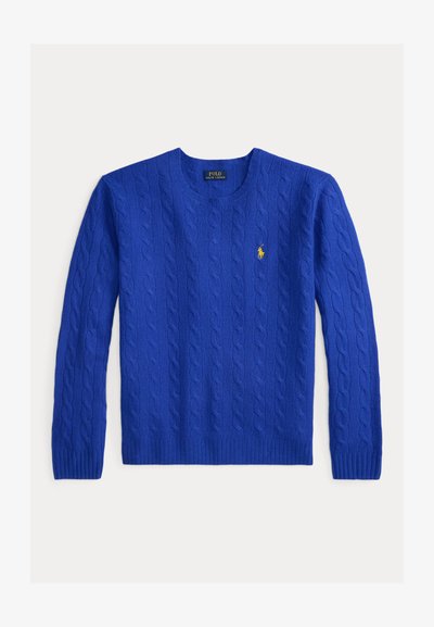 Polo Ralph Lauren CABLE KNIT WOOL CASHMERE JUMPER - Pulover - sapphire star