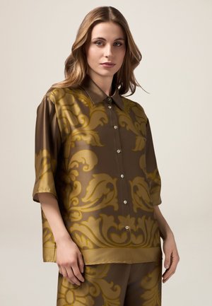 FANTASIA DAMASCATA - Button-down blouse - marrone