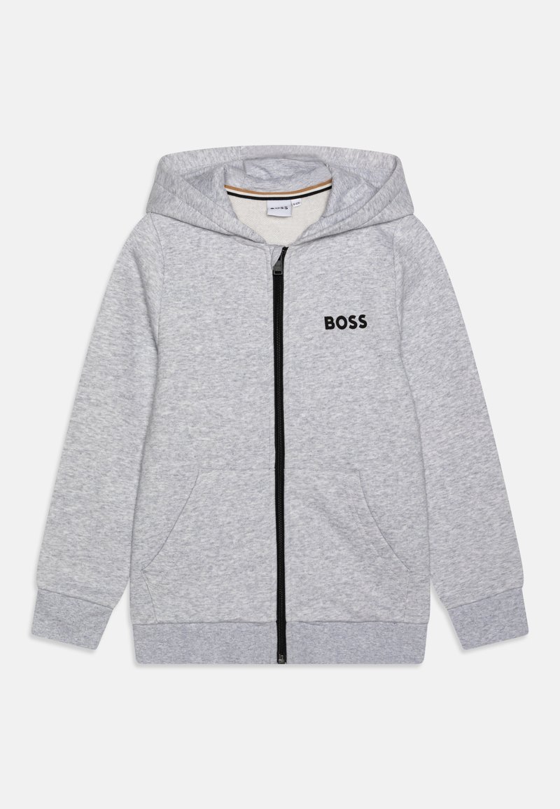 BOSS Kidswear Sweater met rits grijs