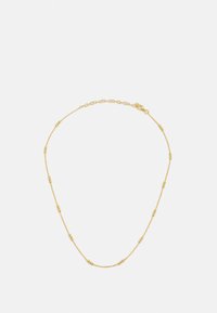 TRIPLE BEADED CHOKER NECKLACE ADJUSTABLE  - Necklace - gold-coloured