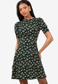Džersio suknelė - green floral