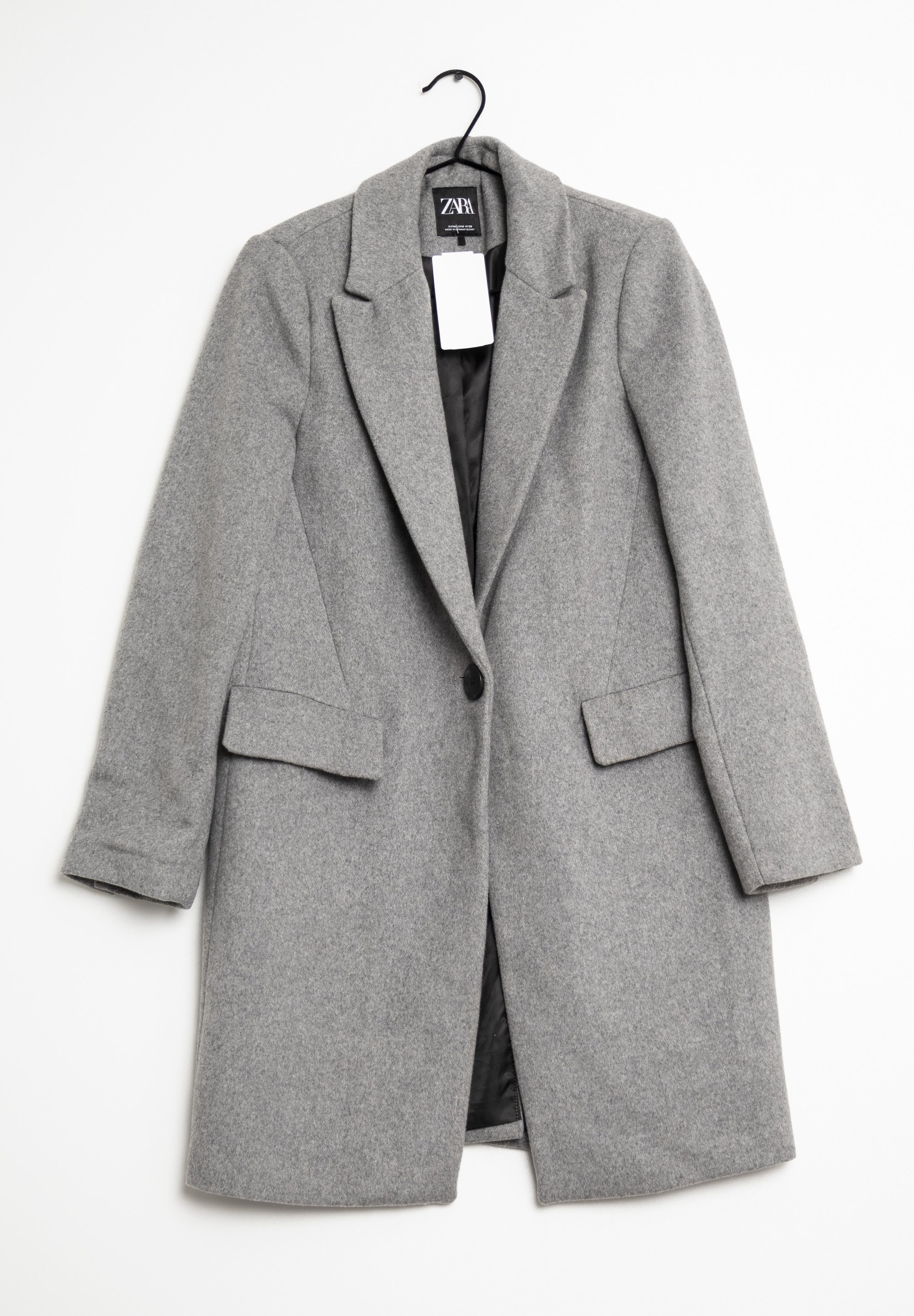 Zara Short coat grey (Pre-owned) Zalando - Main Image